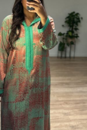 Djelleba Rose/Mint Groen