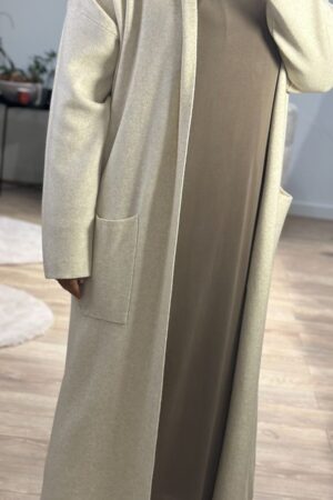 Lange Warme Vest Ecru