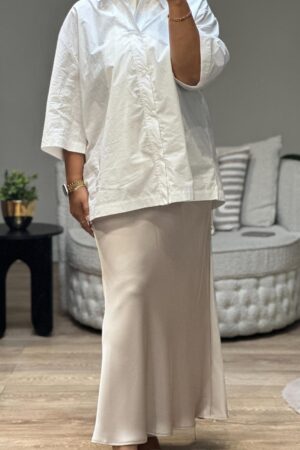 Satin Skirt – Champagne