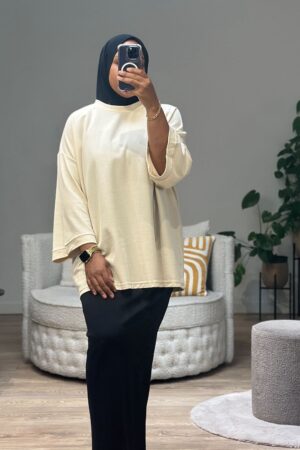 T-Shirt Oversized – Creme