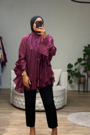 Tuniek met Fransjes- Burgundy