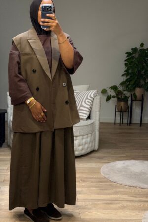 Gilet – Oversized Bruin