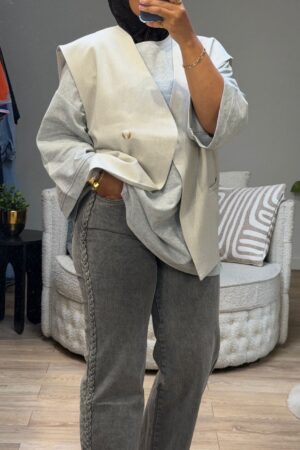 High waist Jeans - Grijs