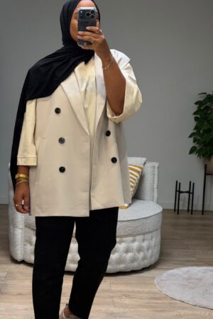 Gilet – Oversized Licht Beige