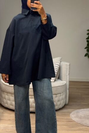 Oversized Blouse - Donkerblauw